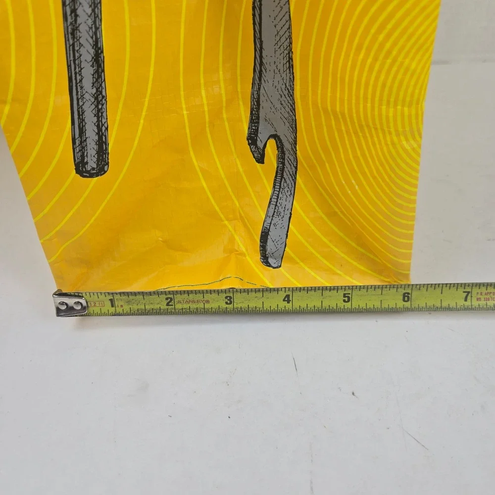 Trader Joe's Reusable Grocery Bag Whole Kernel Corn Can Graphic Yellow NWT RARE